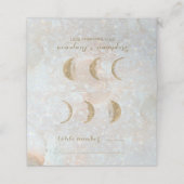 天空〔占星術の〕十二宮図ムーンブルー金ゴールド結婚ズテーブル プレイスカード (外部開封)