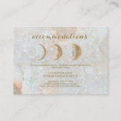 天空〔占星術の〕十二宮図ムーンブルー金ゴールド結婚ズ詳細 エンクロージャーカード (正面)