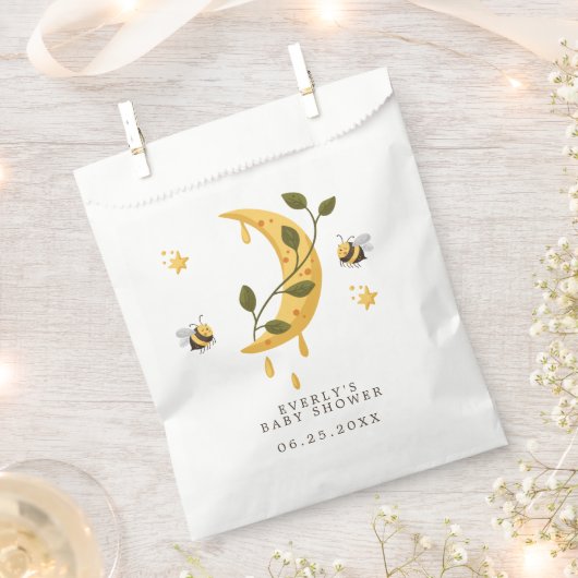 天空(昆虫)マルハナバチムーンハニーベビーシャワー フェイバーバッグ (クリップ留めされた状態)