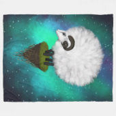 天空：星の間の放牧 フリースブランケット (正面(横))