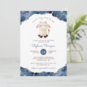 天空《星座》乙女座星占いサイン赤ちゃんシャワー 招待状 (スタンド正面)