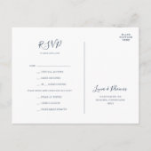 天空 |金ゴールドメニュー選択RSVPポストカード ポストカード (裏面)