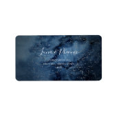 天空 | Silver Wedingの出欠確認住所 シール (正面)