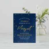 天箔スターメイド・オブ・オーナー(花嫁付き添い人)提案カード 箔招待状ポストカード (立ち正面)