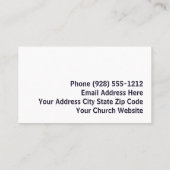 天紫教会の牧師の名刺 名刺 (裏面)