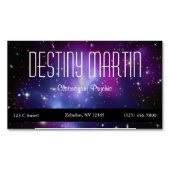 天紫銀河系クラスター宇宙写真 マグネット名刺 (正面)