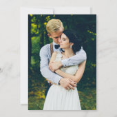 天結婚の金ゴールド月の星写真 招待状 (裏面)