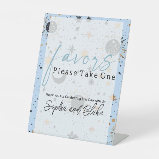 天結婚式の引き出物台座標識 台座サイン (正面)