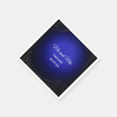 天結婚星の満月と星ミッドナイトブルー スタンダードカクテルナプキン (角)