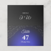 天結婚星の満月と星ミッドナイトブルー プレイスカード (外部開封)