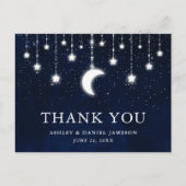 天結婚空の月の星の光ありがとう ポストカード (正面)
