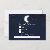 天結婚空の月の星フローラの食事の戻る 出欠カード (裏面)