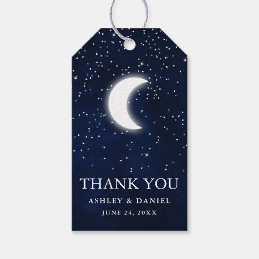 天結婚空の月の星 ギフトタグ (正面)