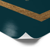 天緑の金ゴールド太陽の月の星Oh Snap ポスター (コーナー)