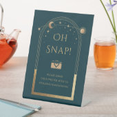 天緑の金ゴールド太陽の月の星Oh Snap 台座サイン (インサイチュ)