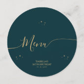 天緑金ゴールド太陽ムーンスターズ30歳の誕生日 メニュー (裏面)