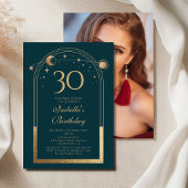 天緑金ゴールド太陽ムーンスターズ30歳の誕生日 招待状