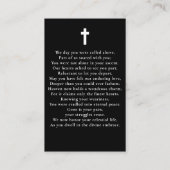 天葬記念祈りの言葉写真カード 名刺 (裏面)