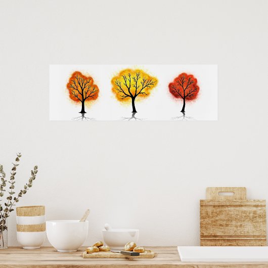 天蓋：秋の光 –  ポスター (キッチン)