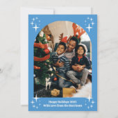 天藍格紋飾品平面假日卡 シーズンカード (裏面)