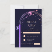 天虹ネイビーブルーサンムーンスターズ結婚ズ 出欠カード (正面)