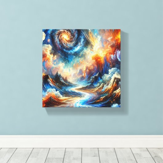 天融合 キャンバスプリント (インサイチュ (ウッドフロア))