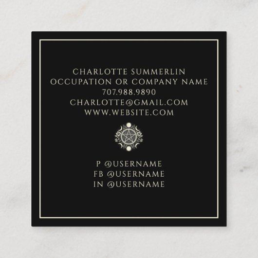 天衛星ブラック スクエア名刺 (裏面)