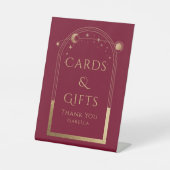 天赤金ゴールド太陽ムーンスターカード&ギフト 台座サイン (正面)