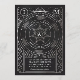 天連結婚式招待状（シルバー） 招待状