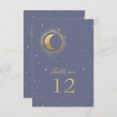 天金ゴールド結婚星のテーブル数 出欠カード (正面/裏面)