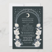 天銀アーチアールヌーボーQRコード結婚ズ 招待状 (正面)