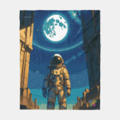 天門の下の宇宙飛行士 フリースブランケット (正面)