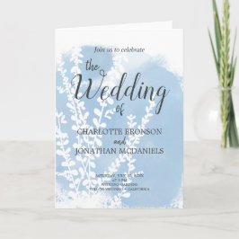 天青植物水彩洗結婚液 招待状