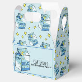 天青牛乳カートン柄パーティー フェイバーボックス (オープン)