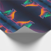 天静か皇:北極光の下の北極熊 ラッピングペーパー (角)
