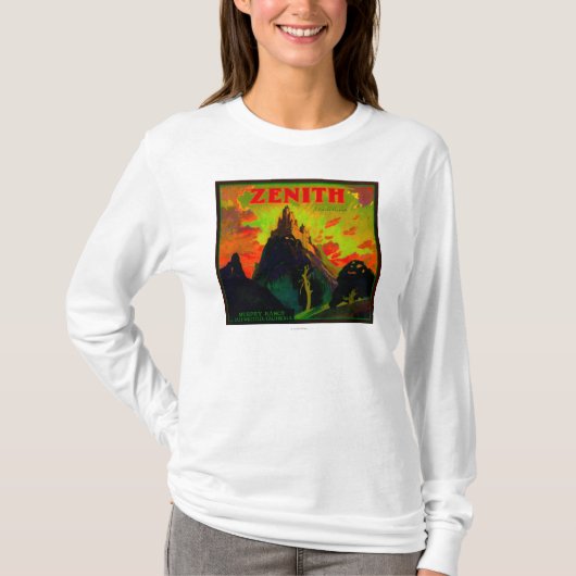 天頂オレンジLabelWhittier、カリフォルニア Tシャツ (正面)