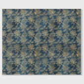 天魔法金色の花柄 ラッピングペーパー (フラット)