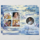 天鳩の葬儀プログラムテンプレート (正面/裏面)