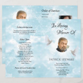 天鳩の葬儀プログラムテンプレート (正面/裏面)