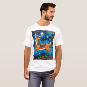 天鹿 – ゴンドアートの星 Tシャツ (正面フル)
