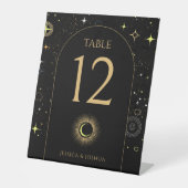 天黒アーチ神秘的なテーブル番号 台座サイン (正面)