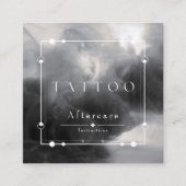 天黒インクタトゥーアフターケアの指示 スクエア名刺 (正面)