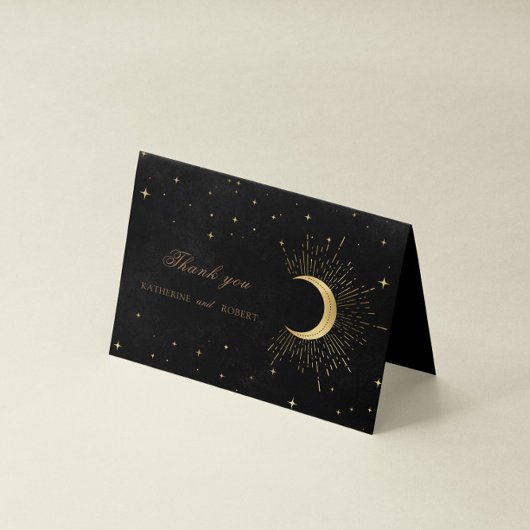 天黒星と金ゴールド星のサンキューカード サンキューカード