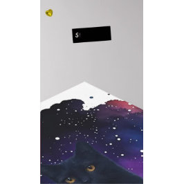 天黒猫の神霊の動物宇宙 キャンバスプリント