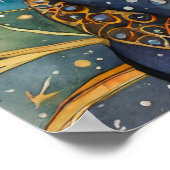 天黒猫Srt宇宙猫魔法精神 ポスター (角)