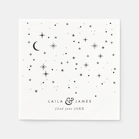 天黒白結婚の スタンダードカクテルナプキン (正面)