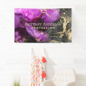 天黒紫金ゴールド抽象芸術事業 横断幕 (インサイチュ)