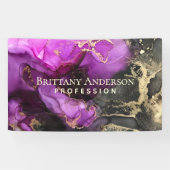 天黒紫金ゴールド抽象芸術事業 横断幕 (横)