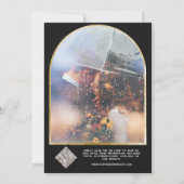 天黒金ゴールドサンムーンクレストRSVP QRコード 招待状 (裏面)