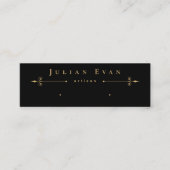 天黒金ゴールドジュエリーイヤリングディスプレイ スキニー名刺 (正面)